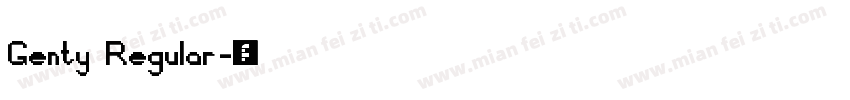 Genty Regular字体转换